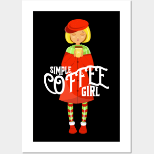 Simple Coffee Girl Posters and Art